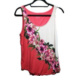 Red Floral Sleeveless Top